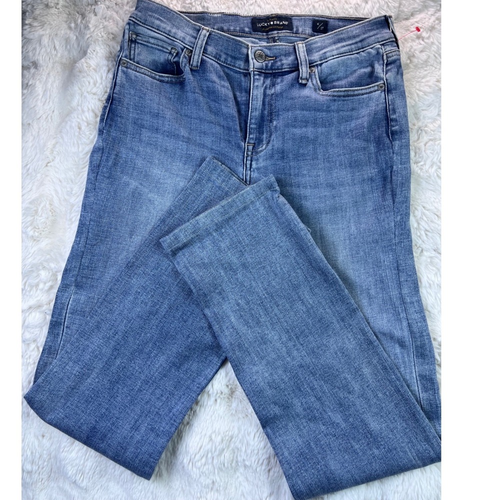 Lucky Brand Womens Straight Leg   Jeans Blue Medium Wash Size 4/27  A40